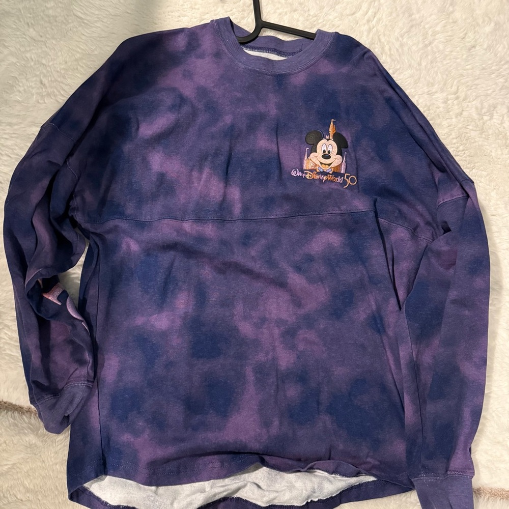 Disney Purple Tie-Dye Mickey Mouse Kids Sweatshirt